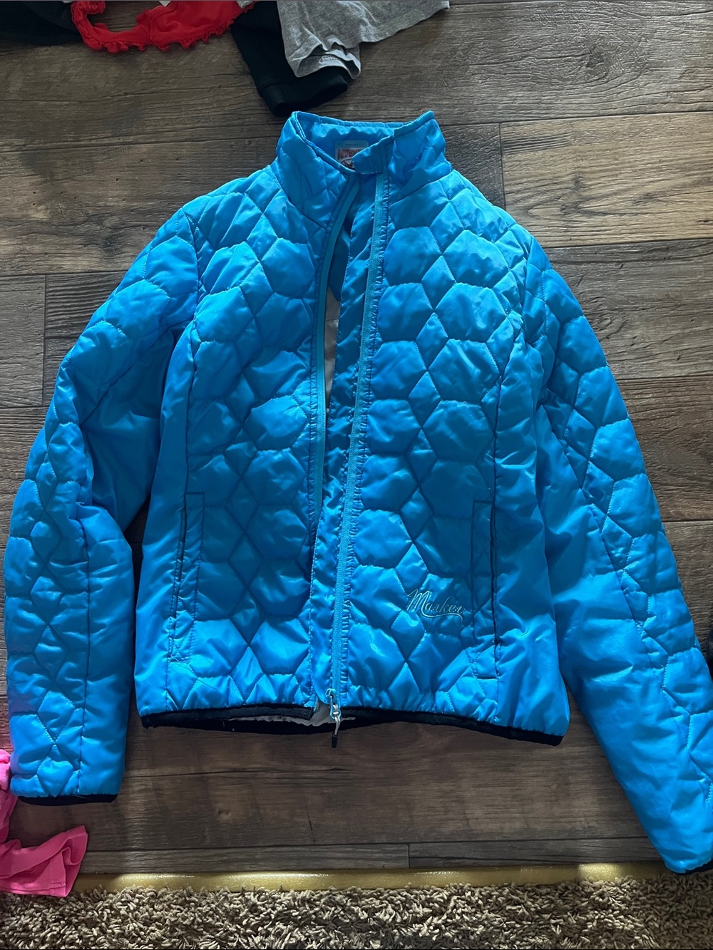 Marker Bright Blue Quilted Kids Puffer Jacket